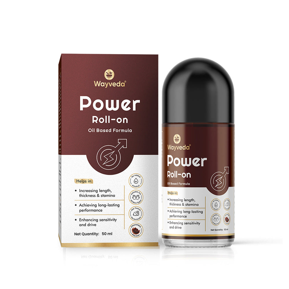 Wayveda Power Roll-On For Men - 50ml | Chocolate Flavour - Wayveda
