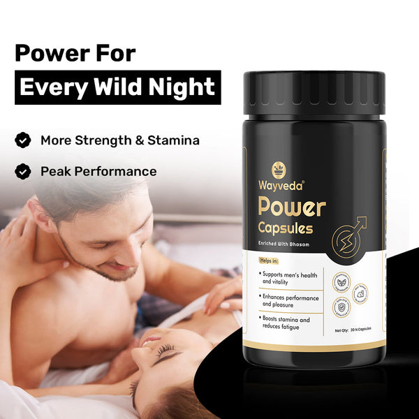 Wayveda Men's Power Capsules - Enriched with Bhasam Formula