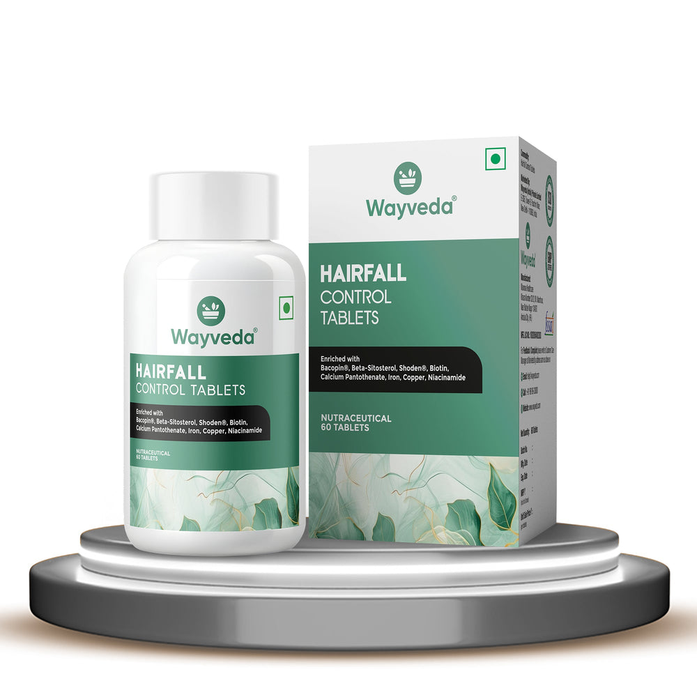 Wayveda Hairfall Control Tablets-60N - Wayveda