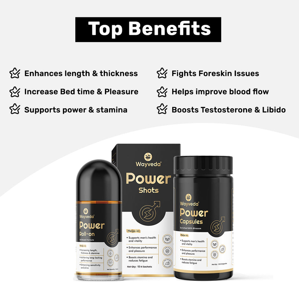 3X Black Combo For men ( Roll on+ capsules+ shots)